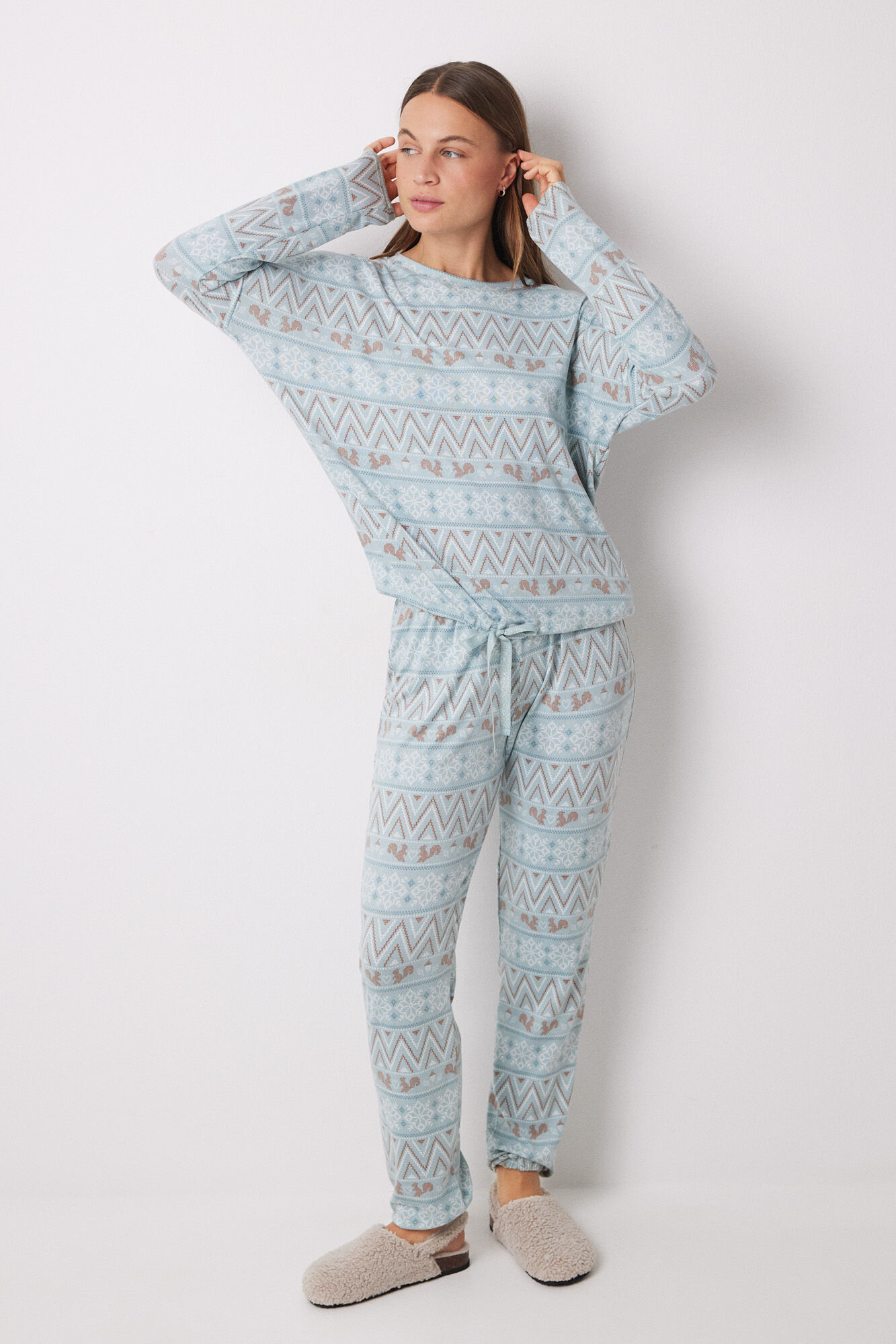 Women'secret Pijama larga polar supersoft