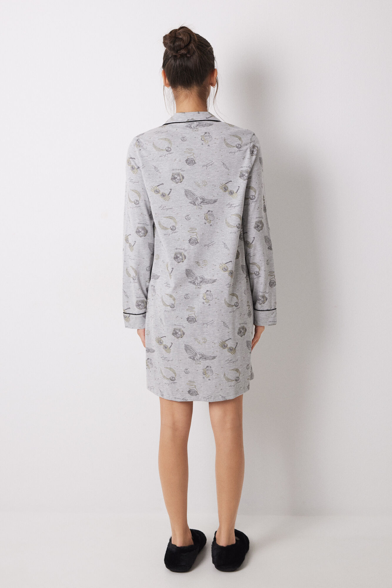 Women'secret Camis&oacute;n algod&oacute;n gris Harry Potter estampado
