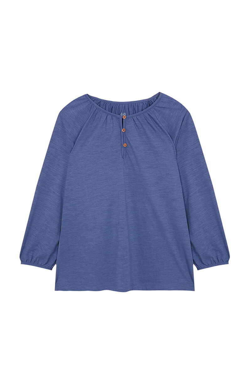 Women'secret Playera manga larga 100% algod&oacute;n azul azul