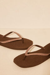 Women'secret Chanclas 100% mojables marr&oacute;n caf&eacute;