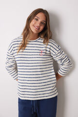 Women'secret Pijama larga esponjosa y polar azul