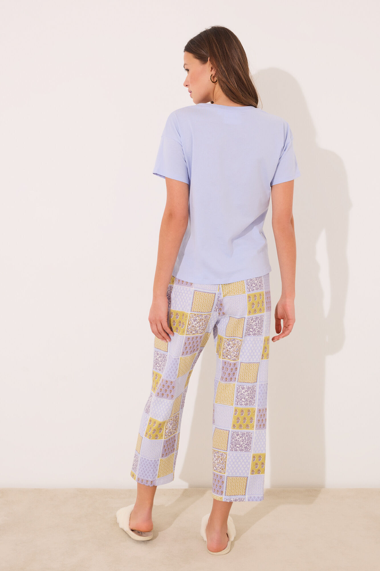 Women'secret Pijama capri 100% algod&oacute;n con estampado "Holly Hobbie" morado/lila