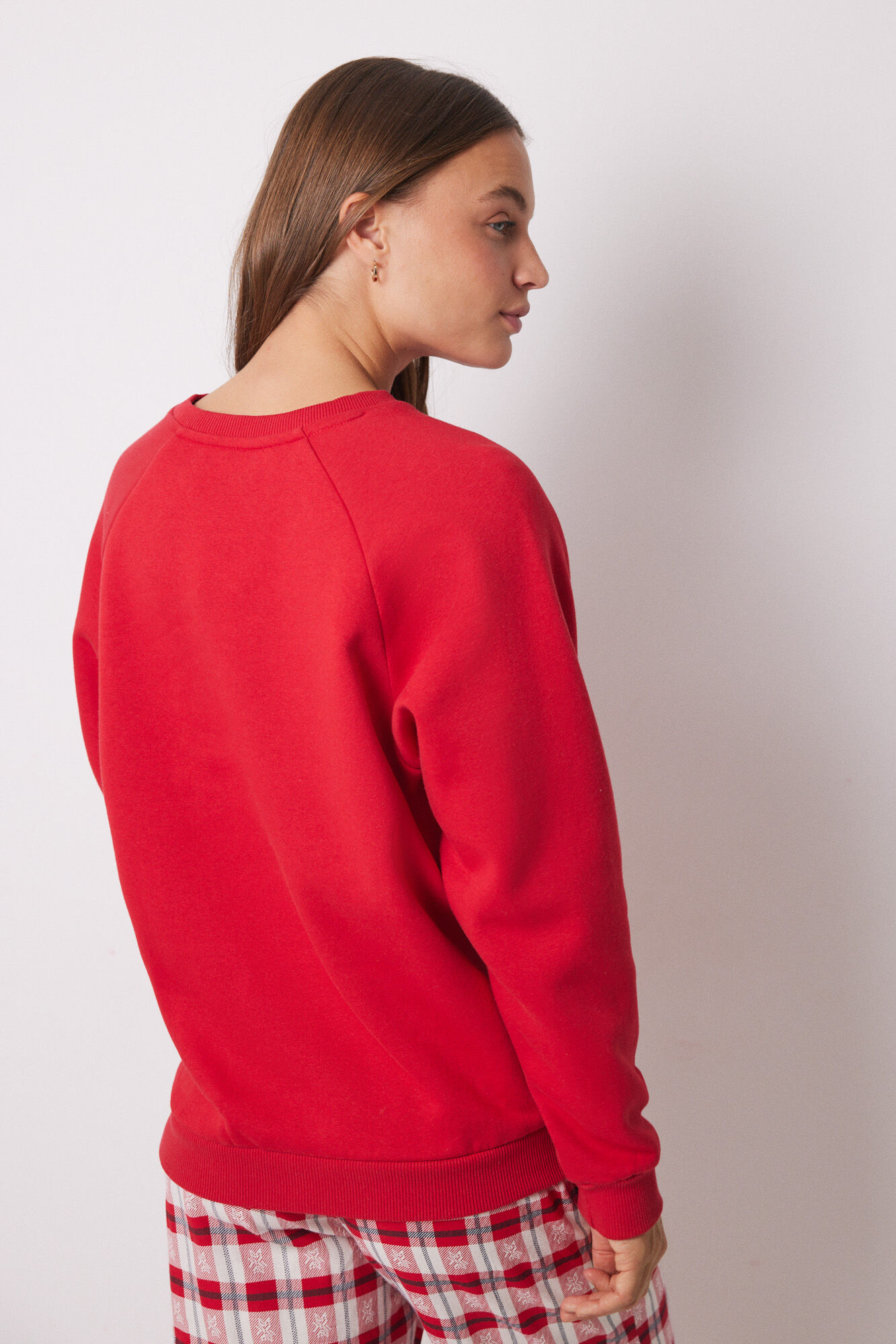 Women'secret Sudadera felpa algod&oacute;n roja rojo