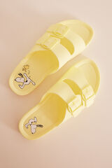 Women'secret Sandalias inyectadas amarillo Snoopy estampado