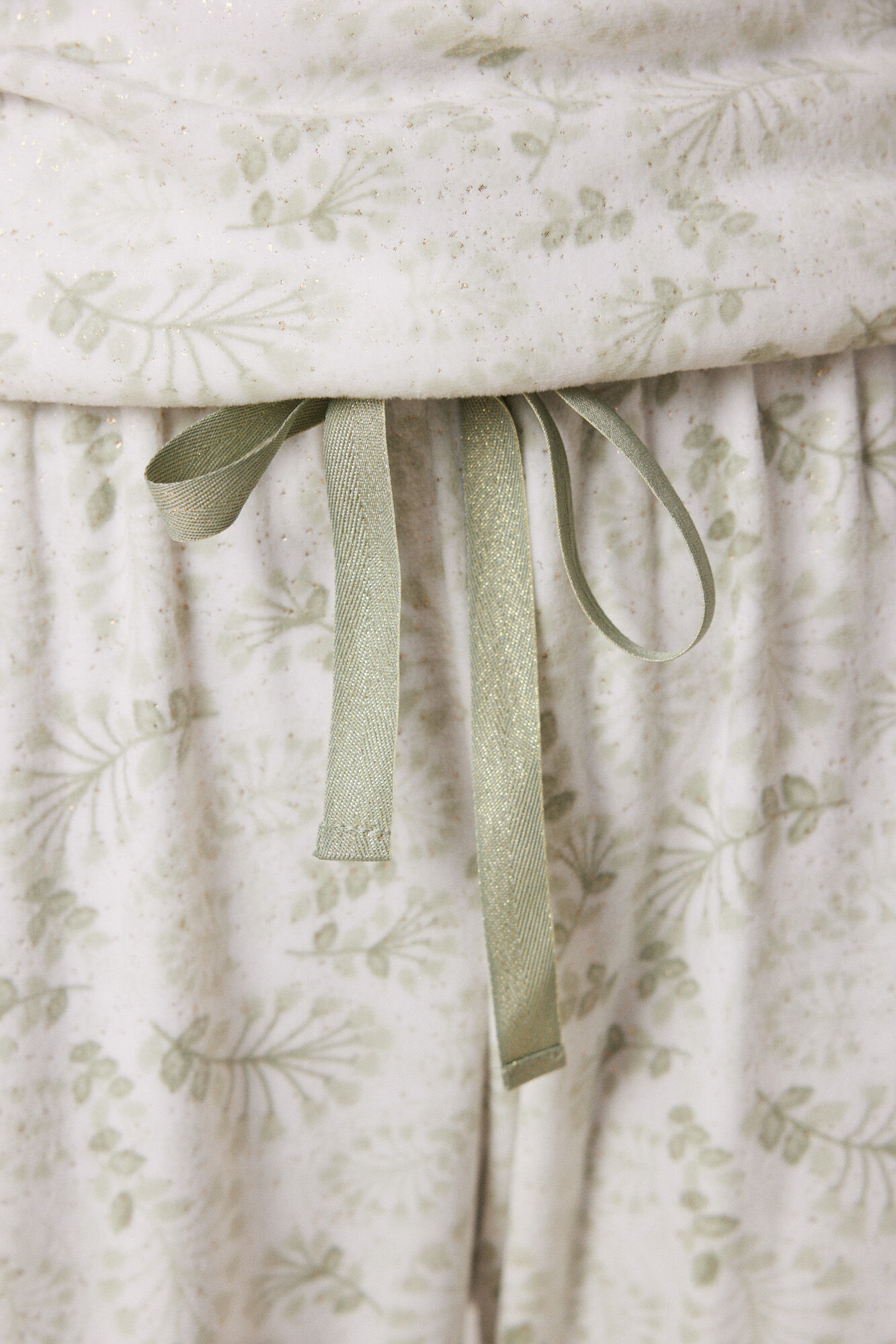 Women'secret Pijama larga terciopelo verde verde