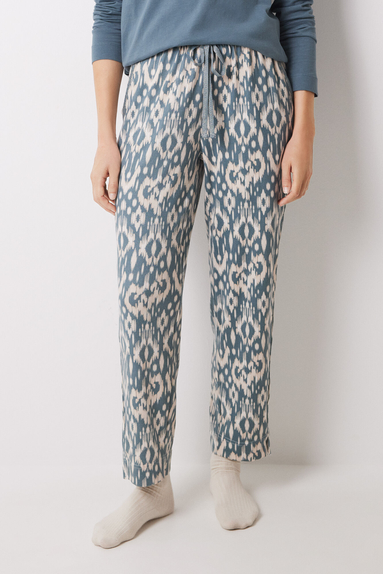 Women'secret Pantal&oacute;n carrot verde supersoft  estampado