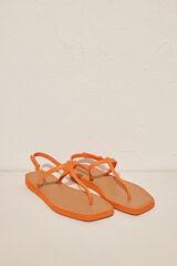 Women'secret Sandalias planas 100% mojables naranja
