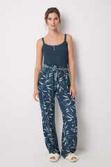 Women'secret Pantal&oacute;n lounge viscosa print hojas verde
