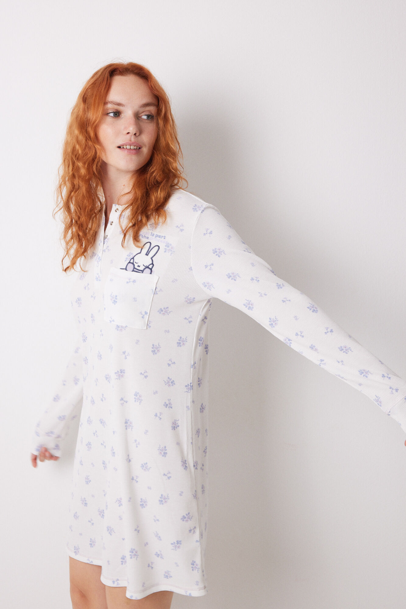 Women'secret Camis&oacute;n corto waffle blanco Miffy