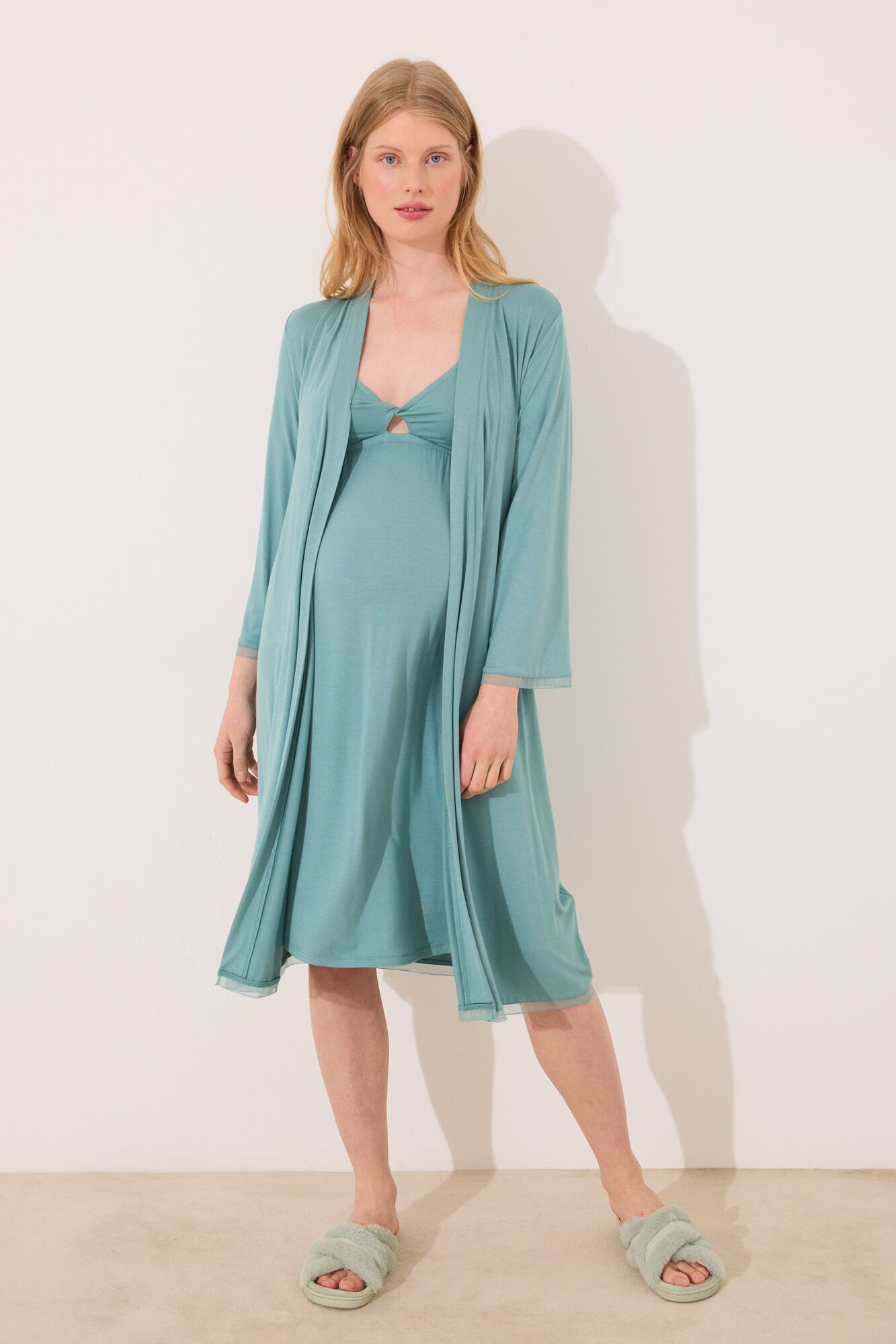 Women'secret Bata premam&aacute; verde agua