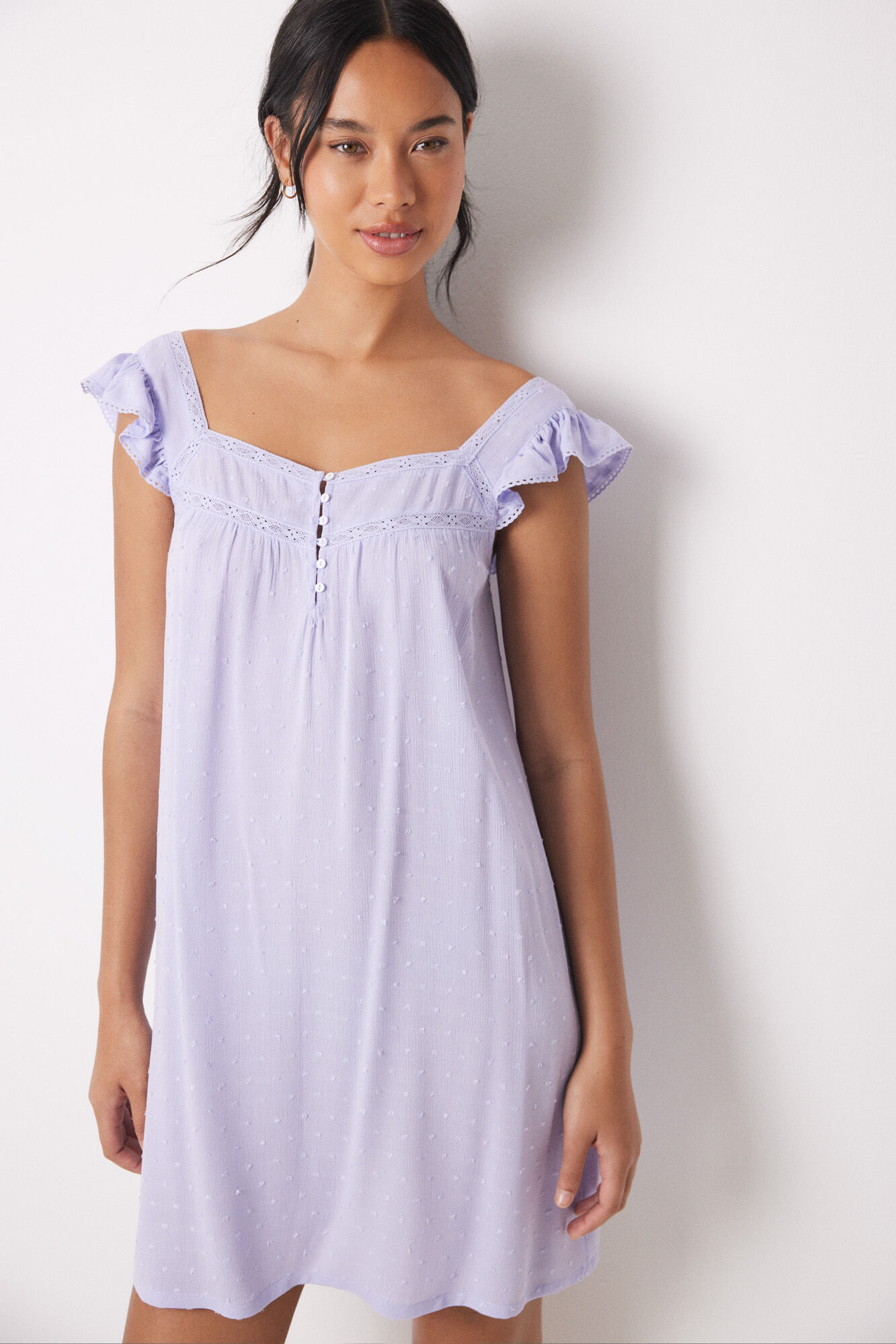 Women'secret Camis&oacute;n midi evas&eacute; lila morado/lila