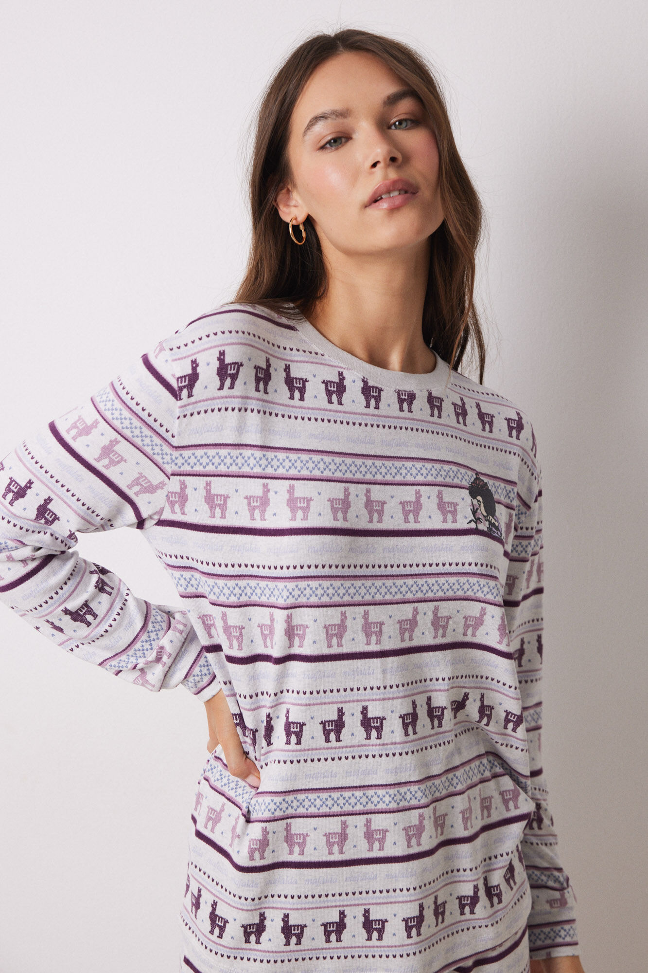 Women'secret Pijama larga canal&eacute; supersoft Mafalda