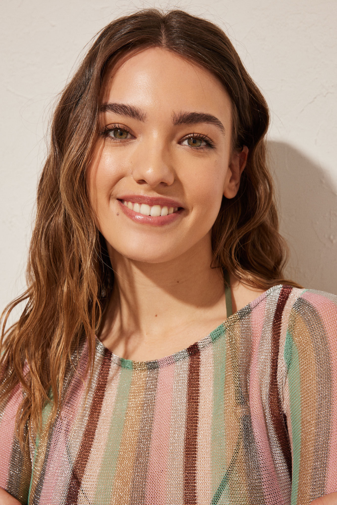 Women'secret Vestido t&uacute;nica rayas semitransparente estampado