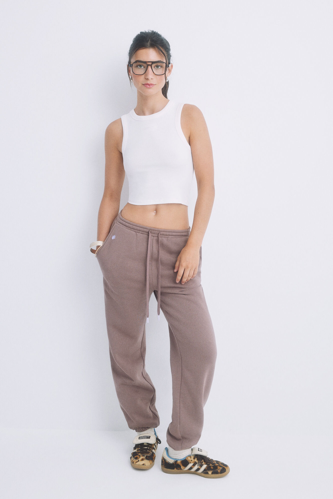 HI&BYE Crop top algod&oacute;n marfil marfil