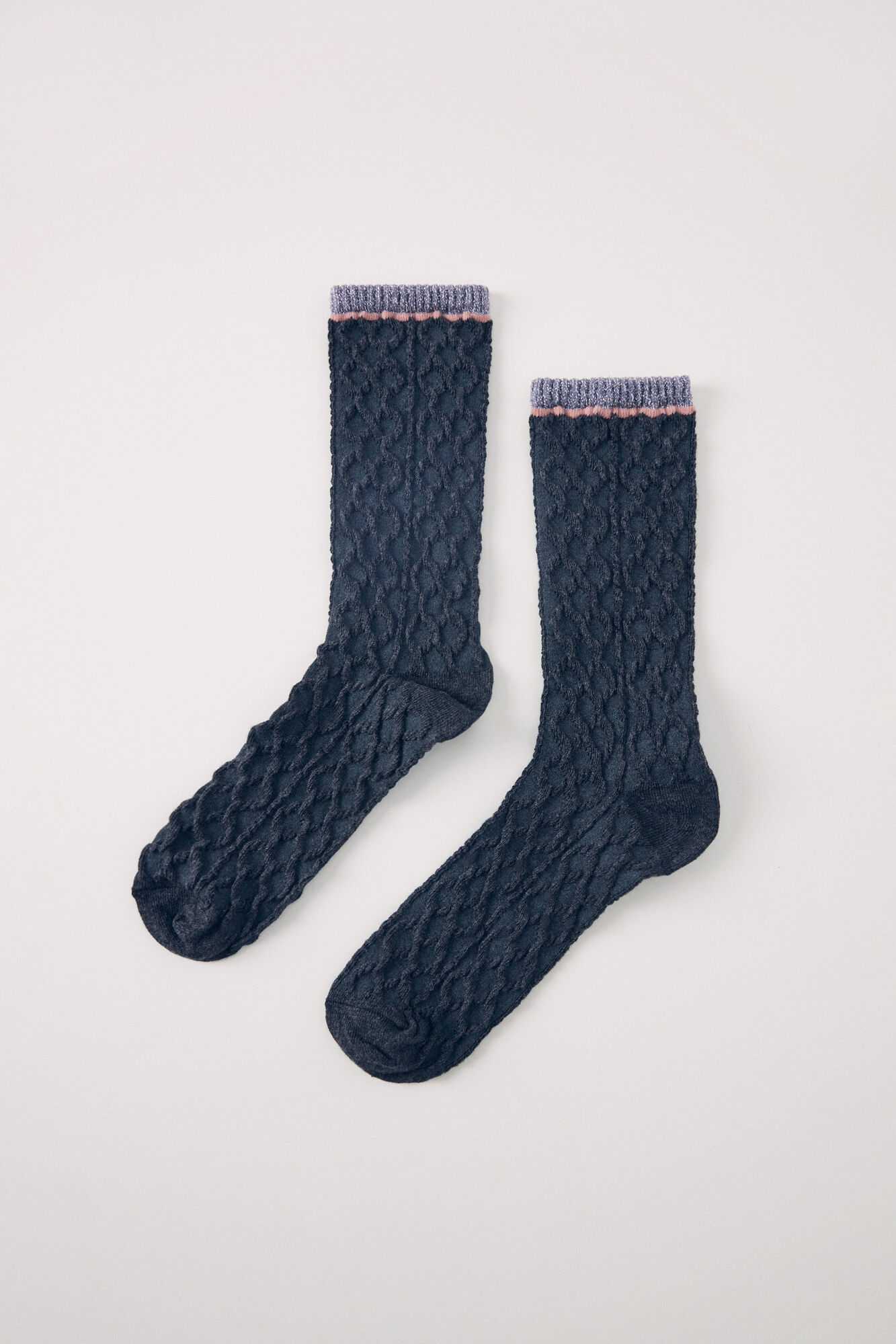 Women'secret Calcetines largos negro lurex
