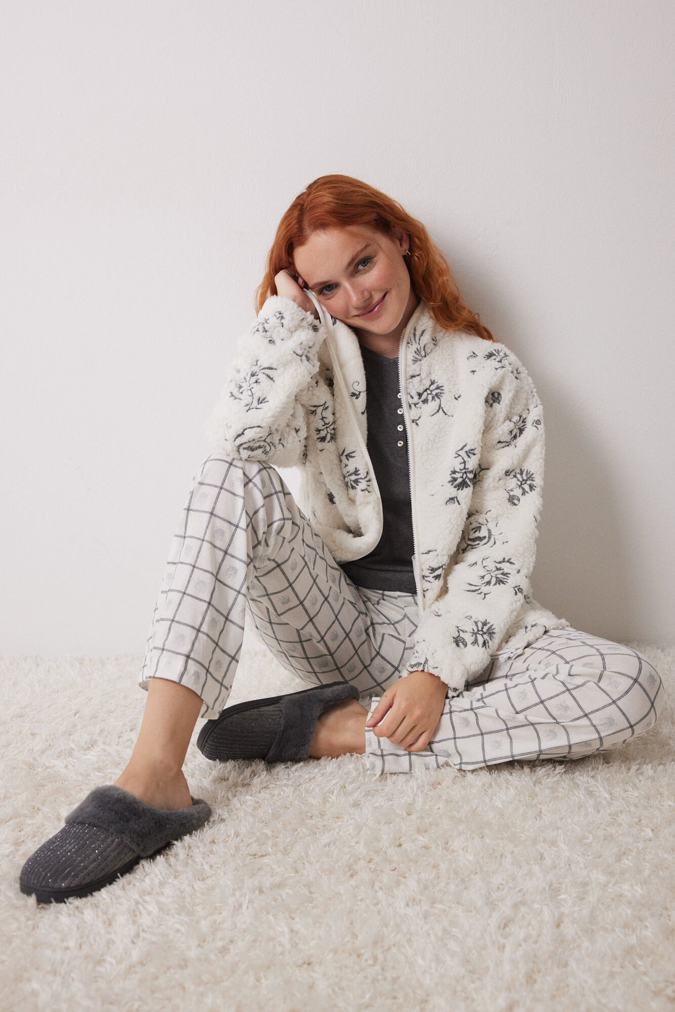 Women'secret Pijama manga corta cuadros lurex
