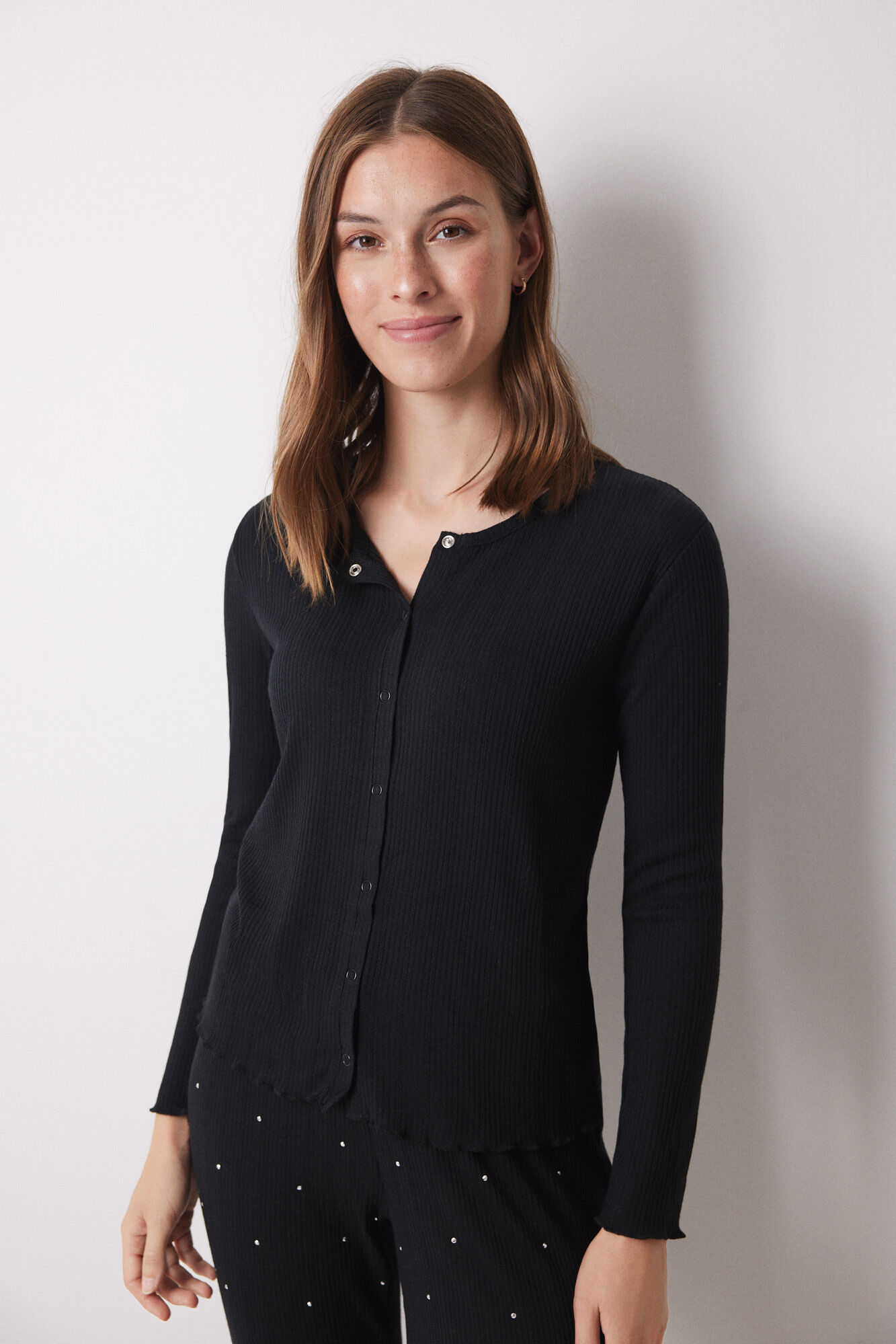 Women'secret Conjunto largo canal&eacute; negro negro