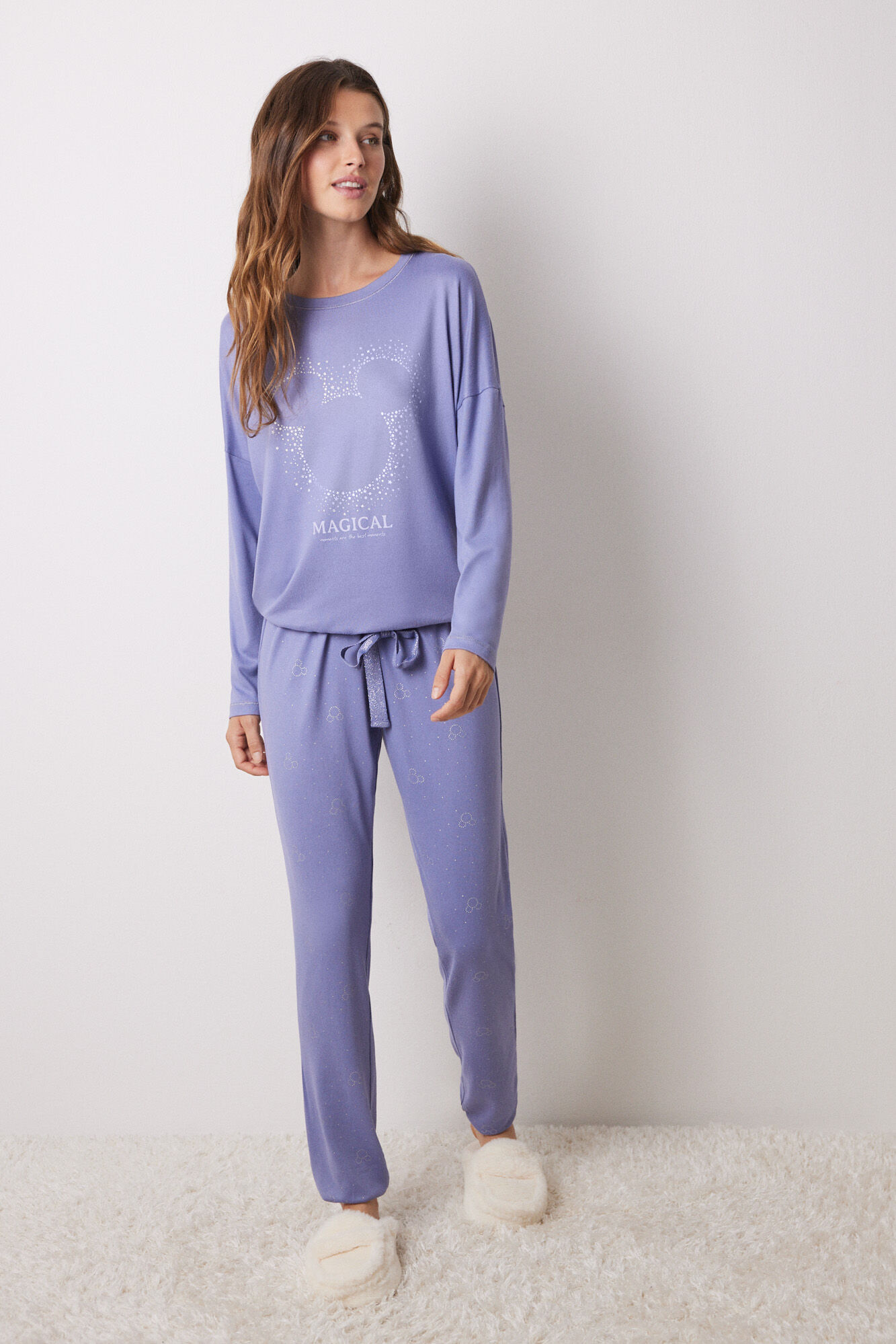 Women'secret Pijama larga supersoft Mickey 
