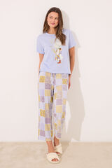 Women'secret Pijama capri 100% algod&oacute;n con estampado "Holly Hobbie" morado/lila