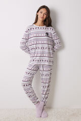 Women'secret Pijama larga canal&eacute; supersoft Mafalda estampado