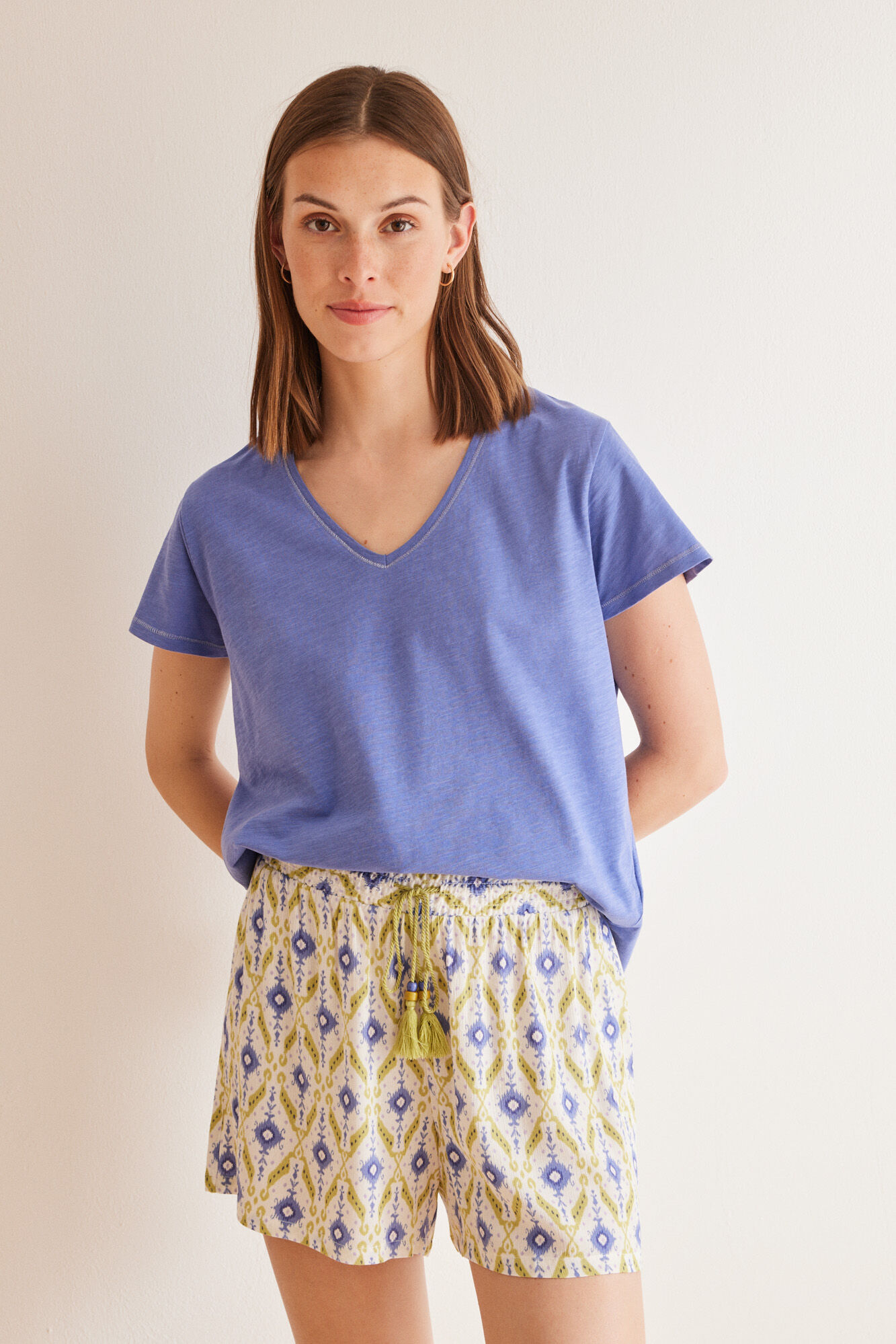 Women'secret Short estampado geom&eacute;trico ikat