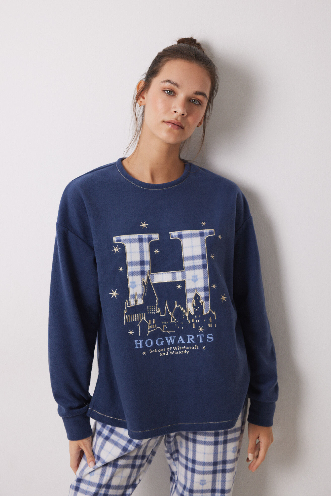 Women'secret Pijama polar cuadros Harry Potter