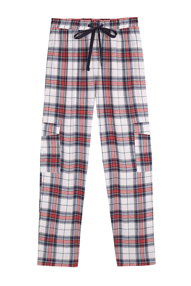 Women'secret Pantal&oacute;n cargo 100% algod&oacute;n cuadros estampado