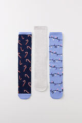 Women'secret Pack 3 calcetines altos navide&ntilde;os estampado