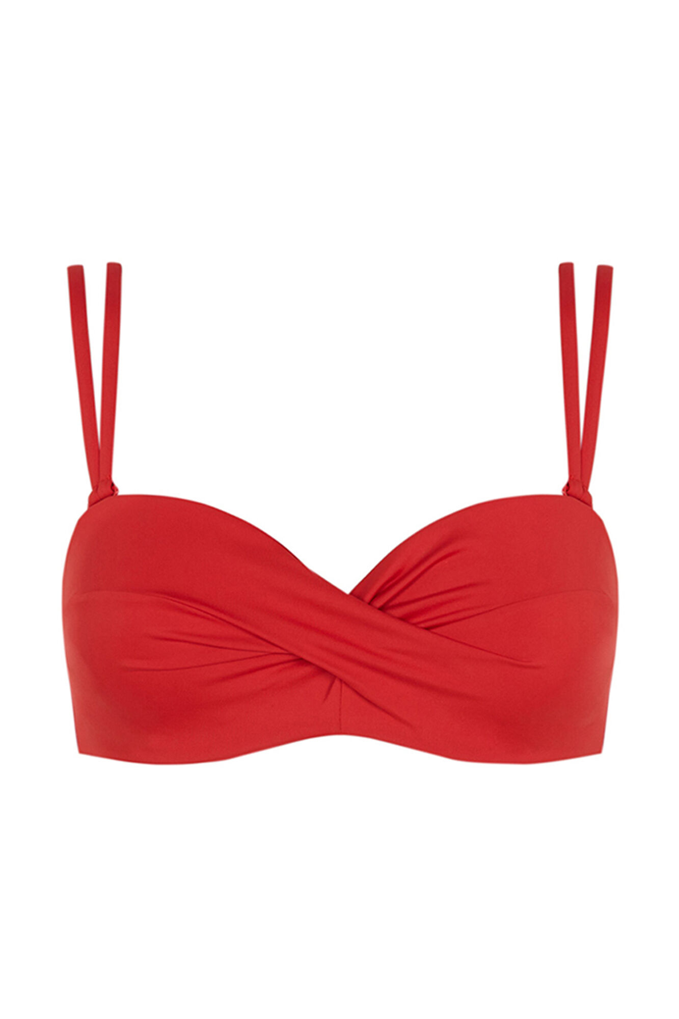 Women'secret Top bikini bandeau cruce rojo
